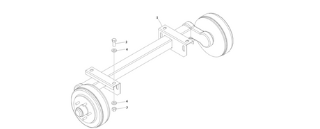 0273608 Axle Installation with Hydraulic Brakes diagram of the JLG part number.