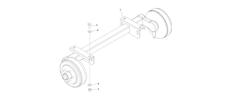 0273699 Axle Installation with Electric Brakes diagram of the JLG part number.