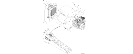 1001165673 Plumbing Cooling Installation diagram of the JLG part number.