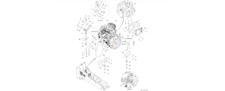 1001185650 Cummins QSF 3.8L LRC Engine diagram of the JLG part number.