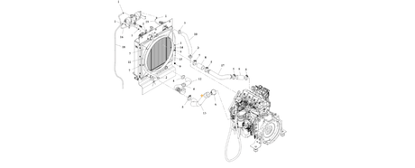 1001185652 Plumbing Cooling Installation diagram of the JLG part number.
