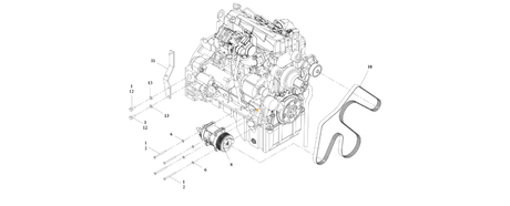 1001190295 LRC A/C Components Install diagram of the JLG part number.
