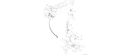 1001229025 DEF Lines Installation diagram of the JLG part number.
