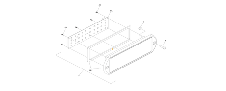 A diagram of JLG part number 1001233959 Light Panel Gauge Installation.