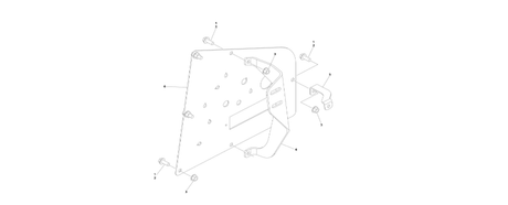 A diagram of JLG part number 1001238887 Ground Control Panel Mount.