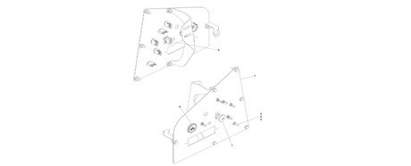 A diagram of JLG part number 1001245380 Ground Control Panel, Electrical Assembly.