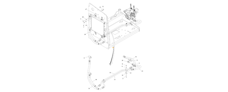 A diagram of JLG part number 1001258340 Hydraulic Oil Cooler (T4I).