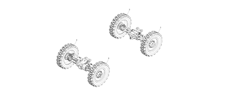 1001274257 Tire Set, Solid 13x28 DIR diagram of the JLG part number.