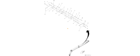 7116733 Hose Pulley Assembly diagram of the JLG part number.