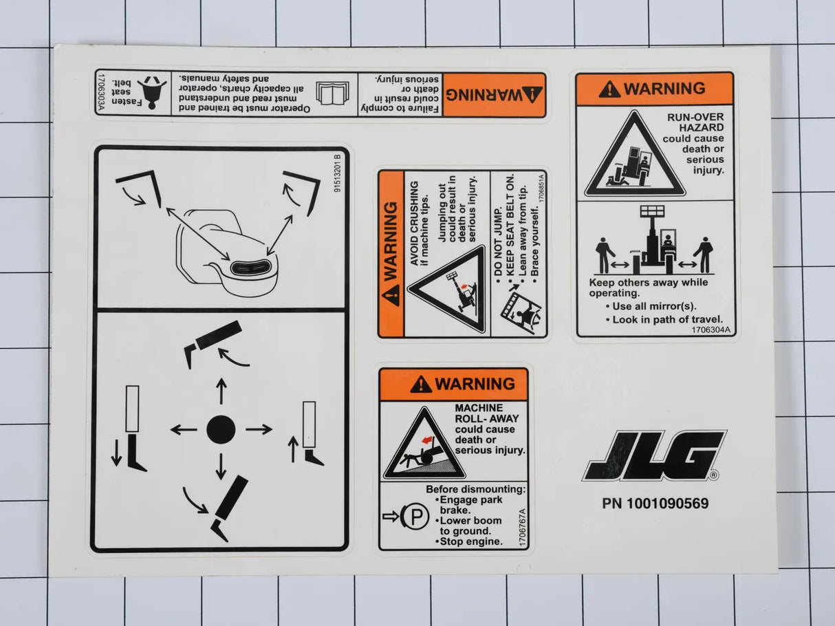 1001090569 Decal Kits Right Side Dash | JLG