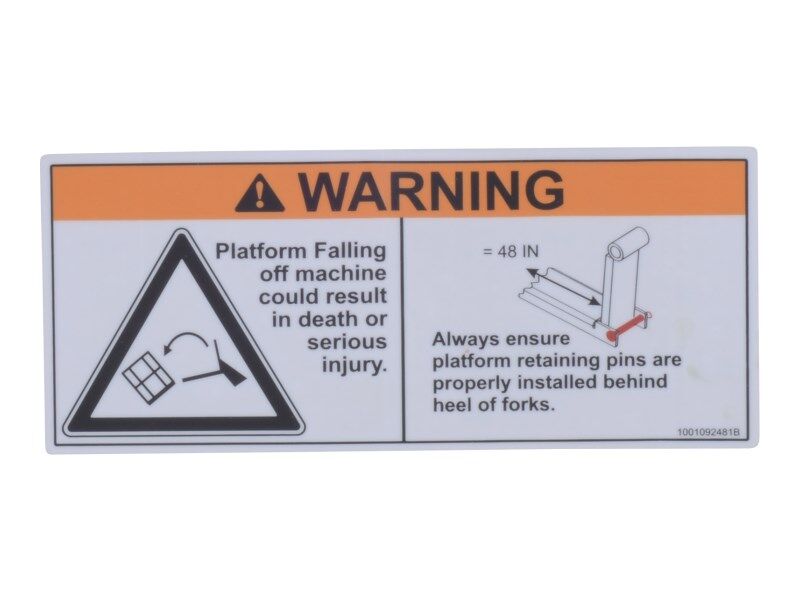 1001092481 Decal, Warning Attachment | JLG