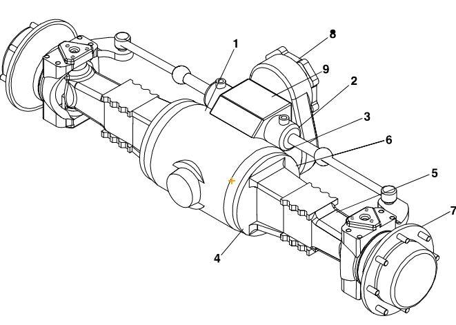 1001100334 Front Axle 307 Falcon Tier III | JLG - BHE Parts Store