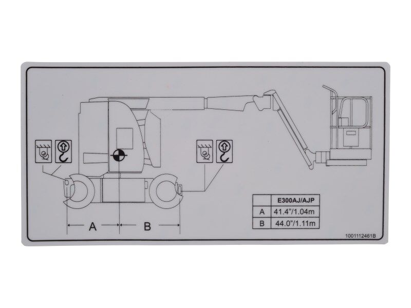1001112461 Decal, Lift Diagram | JLG