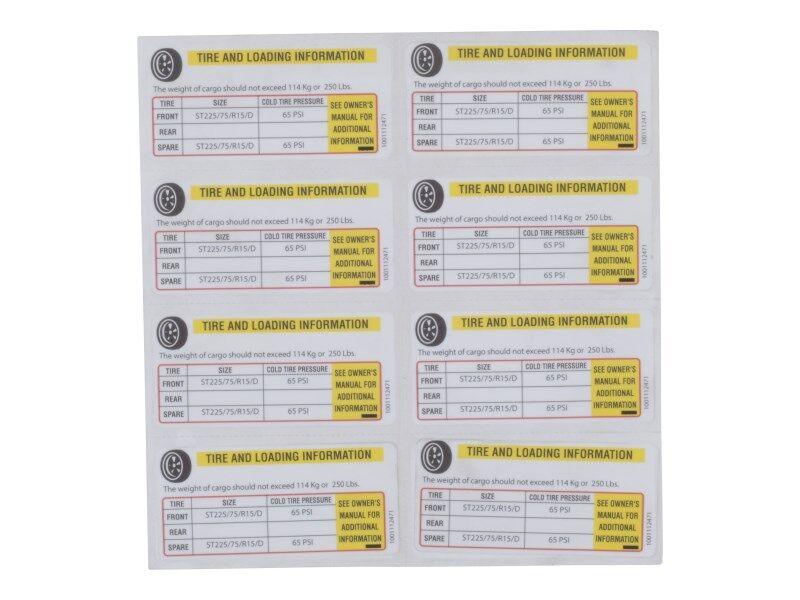 1001112471 Vehicle Placard Decal