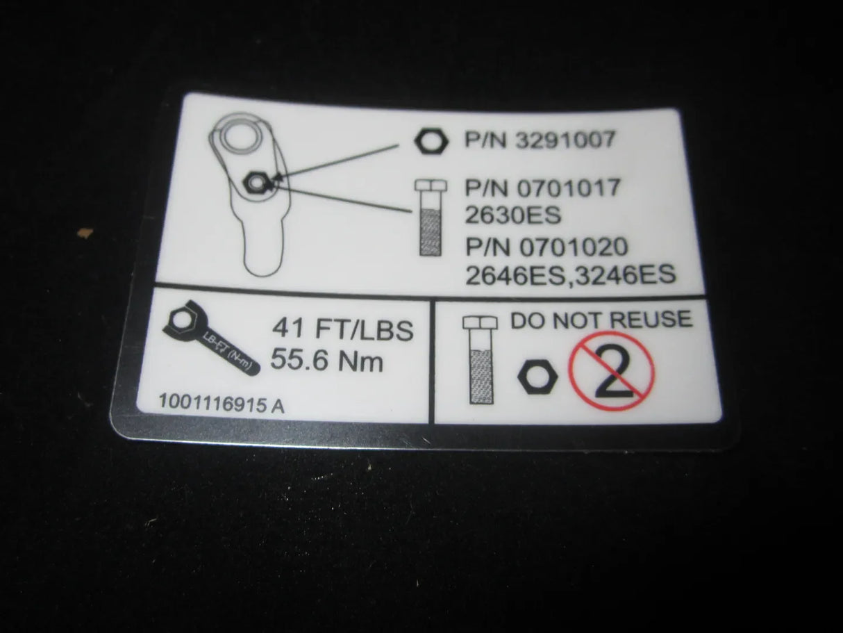 1001116915 Decal, Retention Hardware | JLG