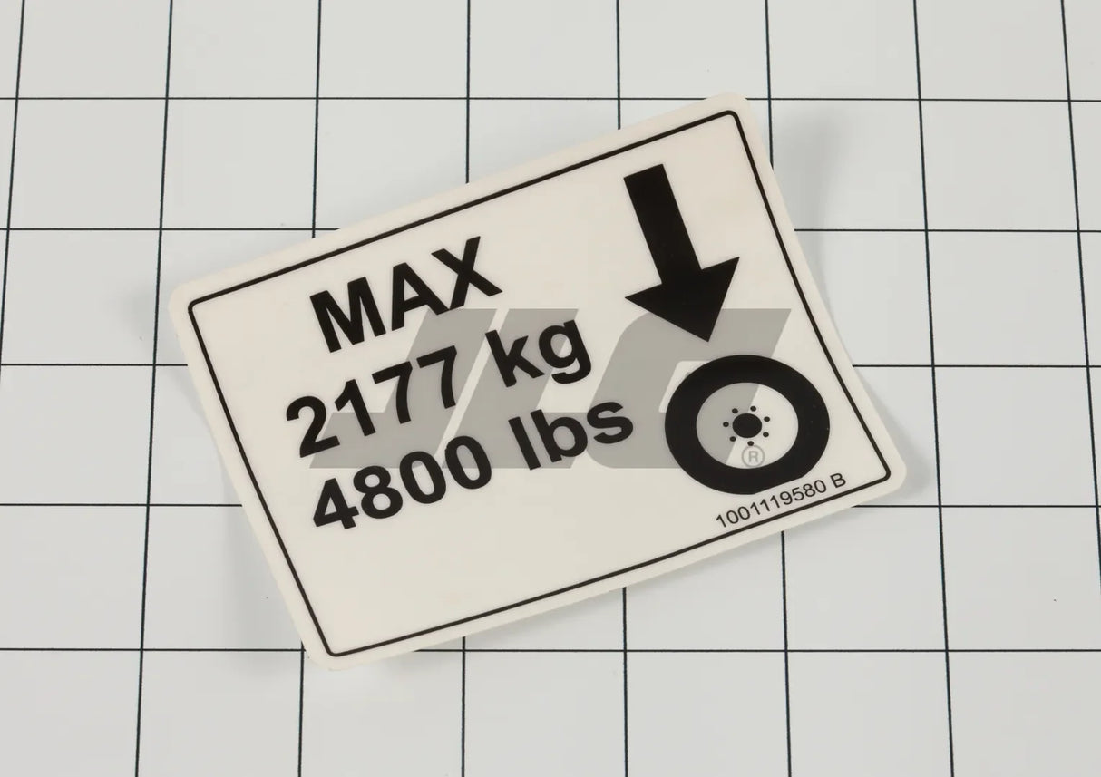 1001119580 Decal, Wheel Load | JLG