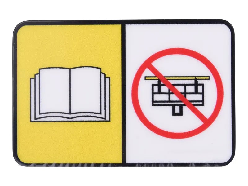 1001120003 Decal, No Pipe Racks | JLG