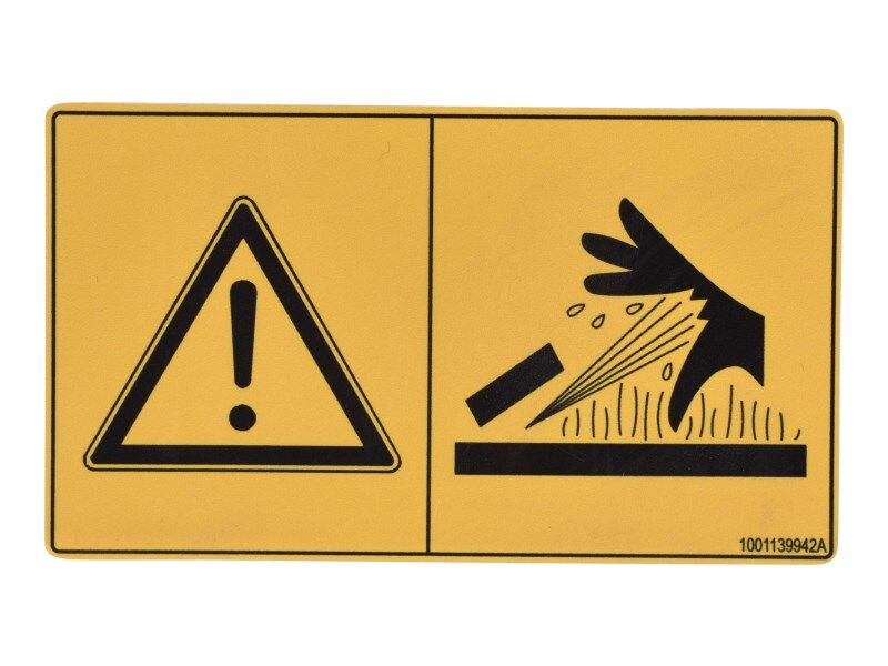 1001139942 Decal, Hot Fluid Warning-Iso | JLG