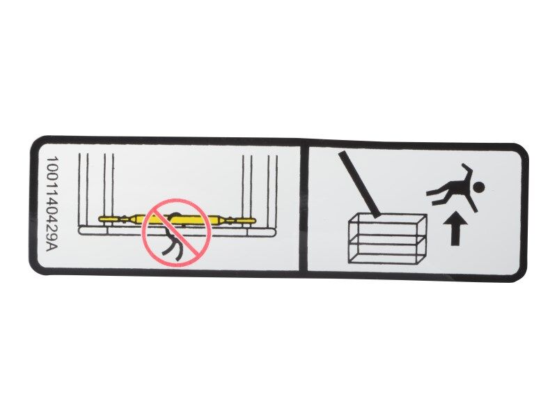 1001140429 Calcomanía, barra de caída | JLG