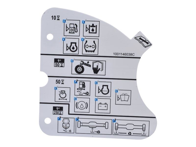 1001146038 Decal, Maintenance Chart | JLG