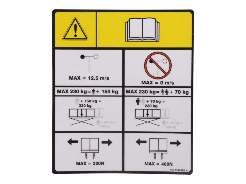 1001146902 Decal, Capacity | JLG