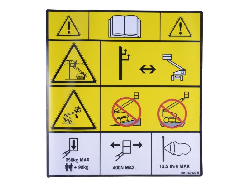 1001162429 Decal, Tipping/Elect Plf | JLG
