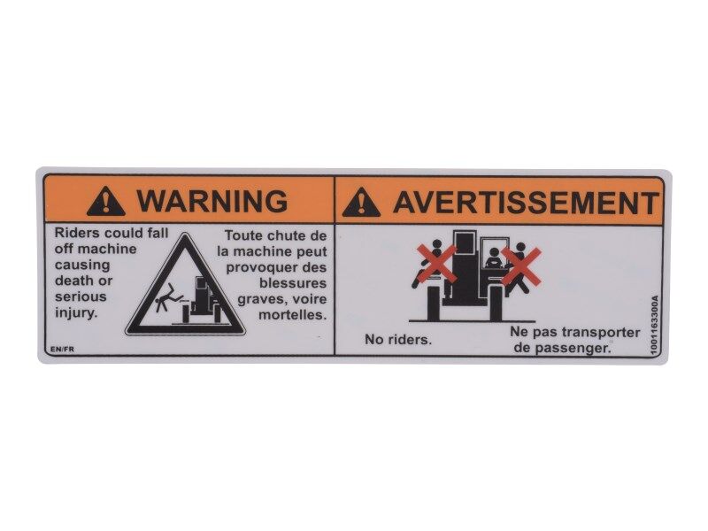 1001163300 Decal, No Riders | JLG