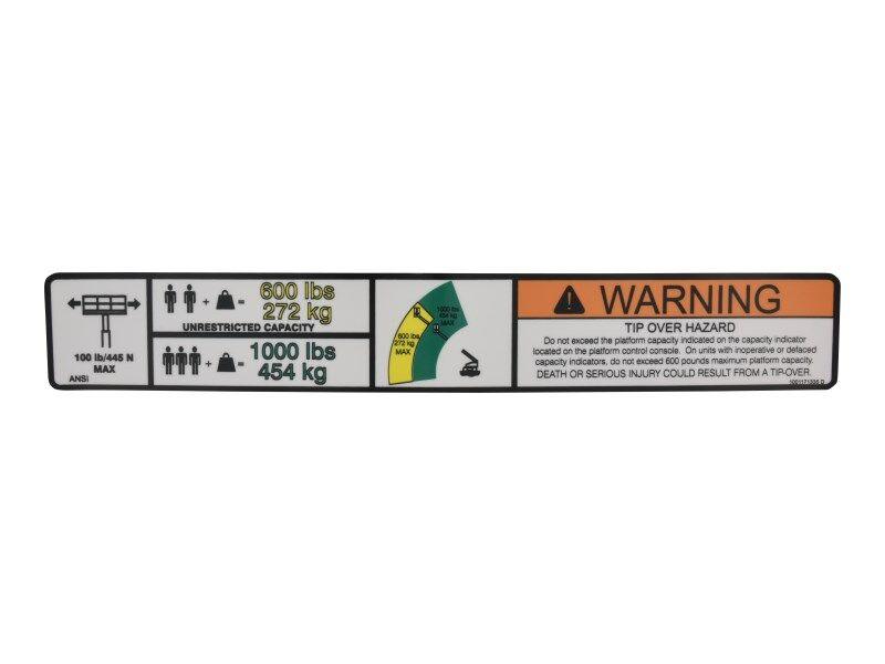 1001171335 Decal Warning Dual Cap