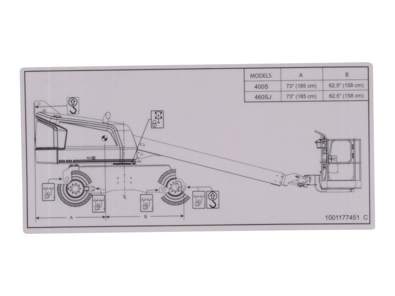 1001177451 Decal, Lift Diagram | JLG