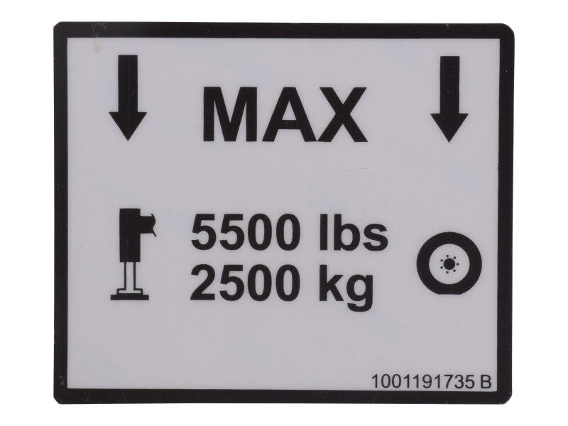 1001191735 Decal, Max Load | JLG