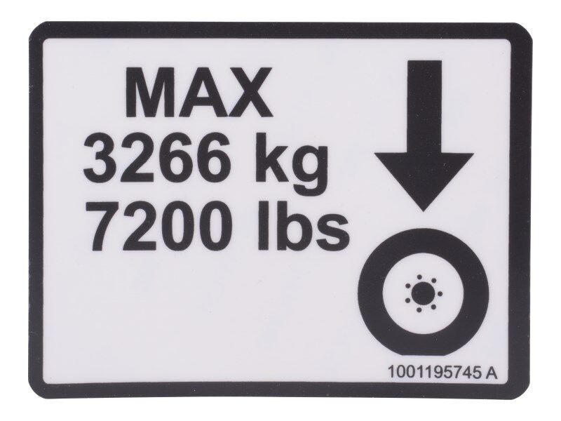1001195745 Decal, Max Tire Load | JLG