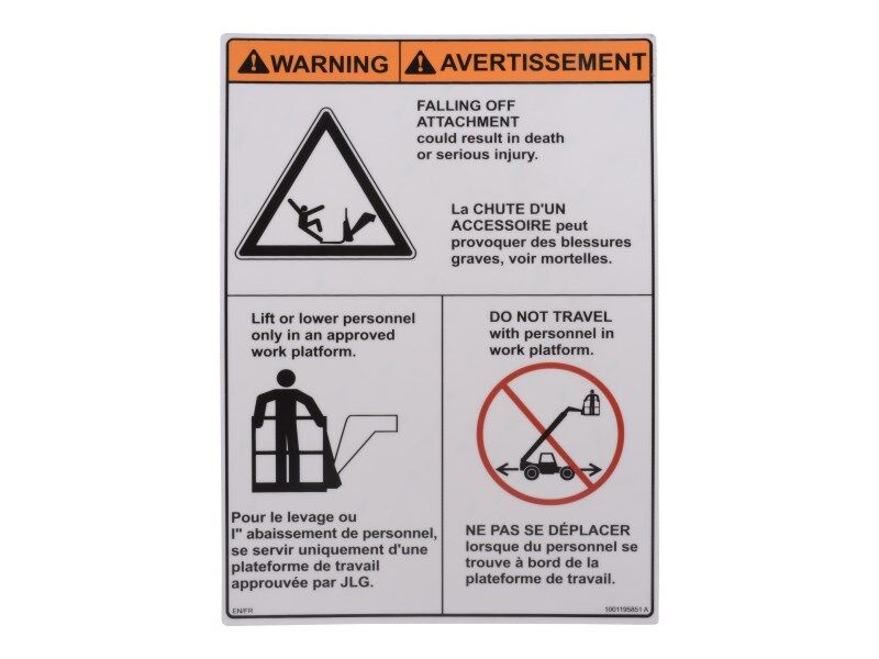 1001195851 Decal, Carry Personnel (Can) | JLG