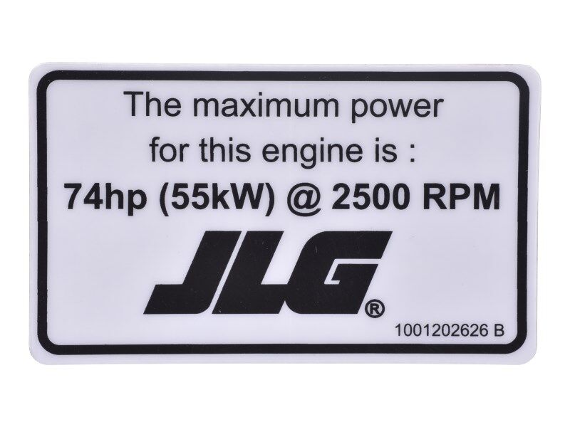 1001202626 Decal, 74Hp | JLG