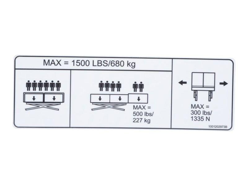 1001202973 Capacity Decal