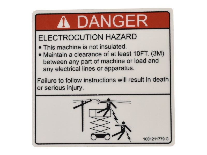 1001211779 Decal, Electrocution | JLG