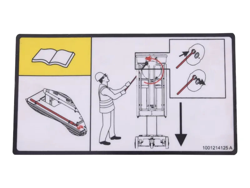 1001214125 Decal, Manual Descending | JLG