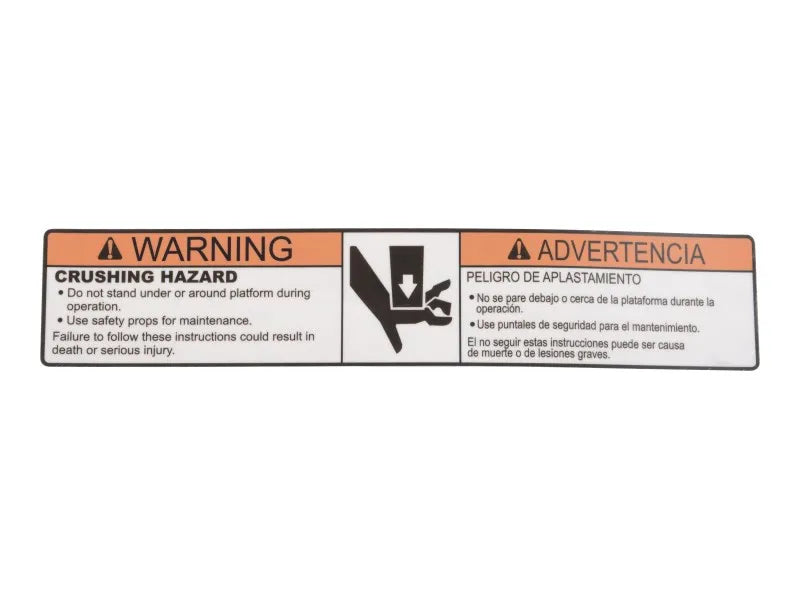 1001215754 Decal, Crushing Hazard | JLG
