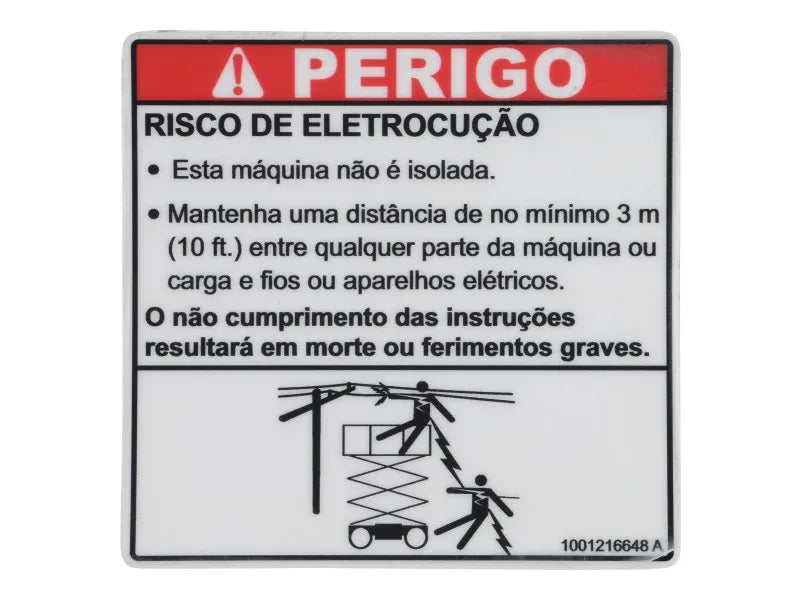 1001216648 Decal, Danger Electrocution | JLG