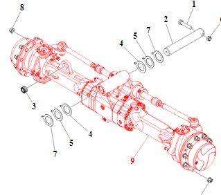 1001220492 Axle, Front Dana 212, 8042 | JLG - BHE Parts Store