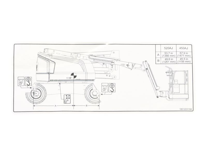 1001223118 Decal, Lift Diagram | JLG