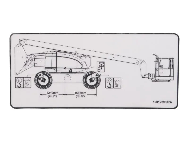 1001229007 Decal, Lift Diagram 600A/Aj | JLG