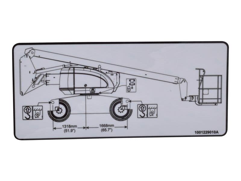 1001229010 Decal, Lift Diagram 600A/Aj | JLG