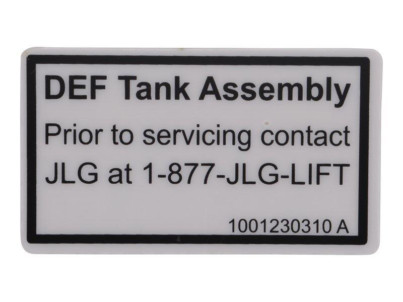 1001230310 Decal Def Tank Service