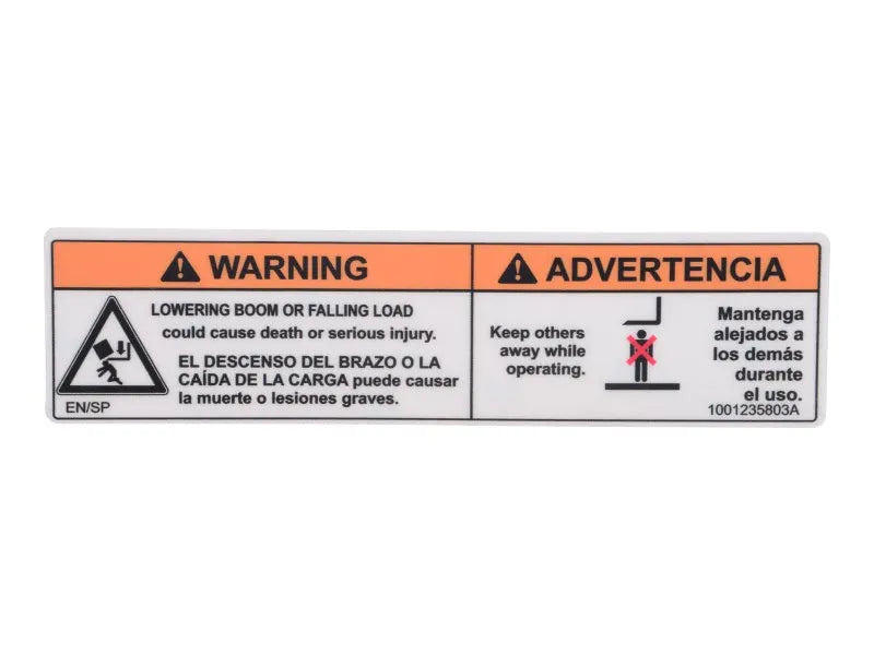 1001235803 Decal, Warning Crushing Hazard | JLG