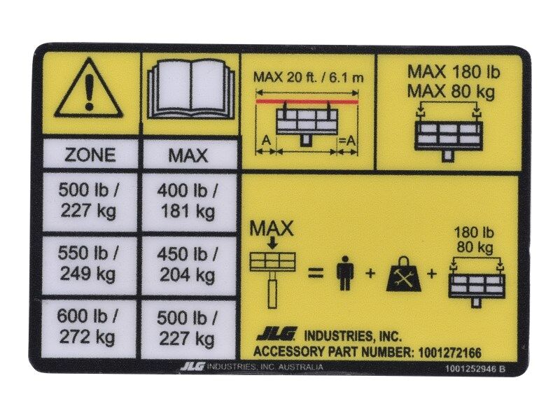 1001252946 Decal, Tube Rack Cap (1) | JLG
