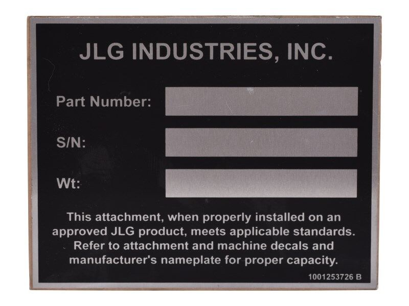 1001253726 Decal, Accessory | JLG