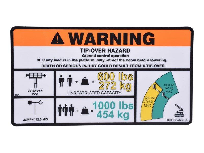 1001254666 Decal Warning Dual Cap