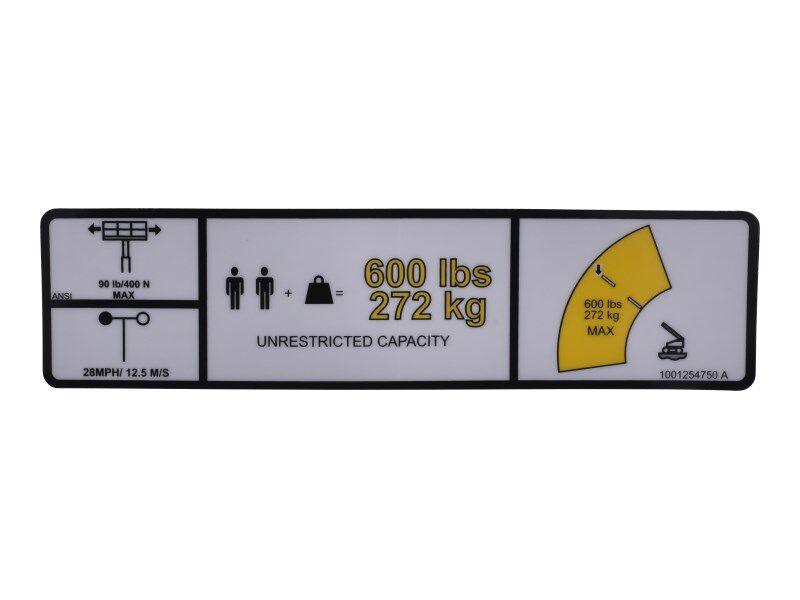 1001254750 Decal Warning Dual Cap