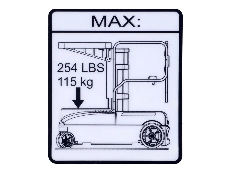 1001255190 Decal, Capacity | JLG