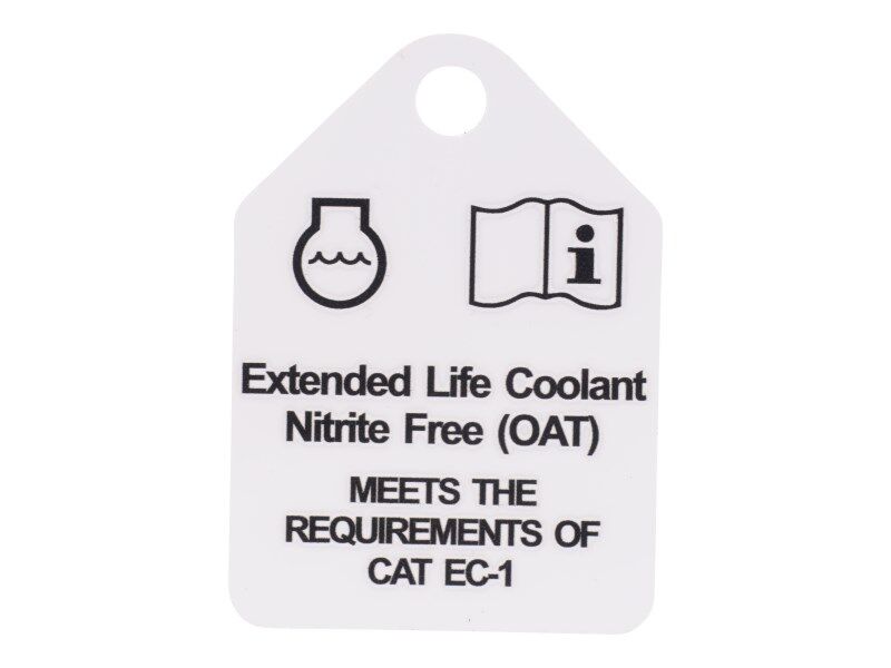 Part Number 1001274331 Tag, Coolant Elc Nf fits JLG